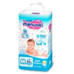 Подгузники Manuoki Baby Diapers M (6-11 кг) 56 шт