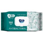 Салфетки Aura Family влажные, антибактериальные 144 шт