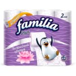 Бумага туалетная Familia Plus Волшебный цветок 2 слоя 20.4 м, блок 12 шт