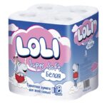 Бумага туалетная Loli Super Soft Белый 8 рулона