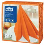 Салфетка Tork Premium LinStyle оранжевая 50 шт