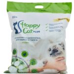 Наполнитель Happy Cat Plus гигиенический для кошачьего туалета силикагель алоэ вера 22 л