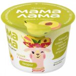 Творог Мама Лама со вкусом персика и груши 3.8% 100 г
