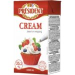 Сливки President 35,1% 1 л