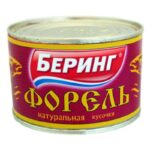 Консервы Беринг форель кусочки натуральная 230 г