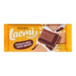 Шоколад Roshen Lacmi молочный с шоколадной начинкой и вафлей 115 г