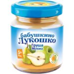 Пюре Бабушкино Лукошко Груши и яблоки без сахара (5 + мес) 100 г