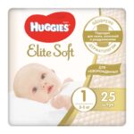 Подгузники Huggies EliteSoft 1 conv (3-5 кг) 25 шт