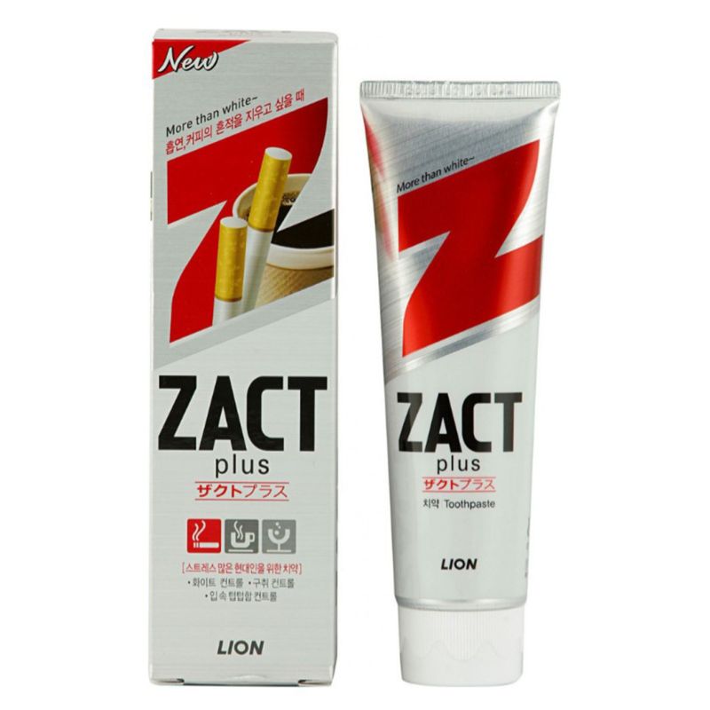 Паста зубная CJ Lion Zact с эффектом отбеливания кофейного и никотинового налета 150 г