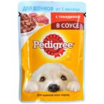 Корм влажный Pedigree говядина в соусе для щенков пауч 85 г